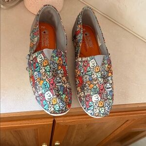 Skechers adults ' Multicolor Cartoon Slip-On Sneakers